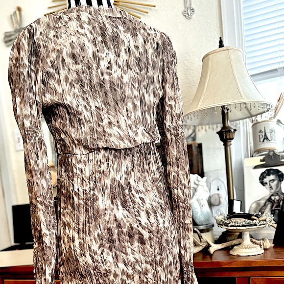 Free People Sheer Leopard Print Button Down Layering Duster Intimates Size P/S - Picture 5 of 13